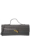 Isabella Rosetti Faye Hand-woven Leather Clutch