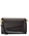 Isabella Rosetti Hazel Leather Crossbody In Black