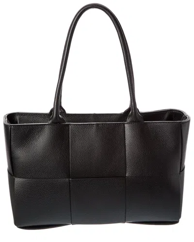 Isabella Rosetti Suki Leather Woven Shoulder Bag