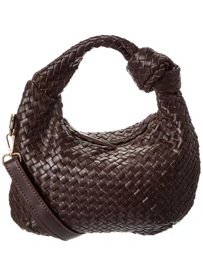 Isabella Rosetti Sylvie Hand-woven Leather Shoulder Bag