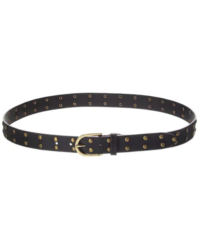 Isabella Rossetti Ambre Leather Belt In Black