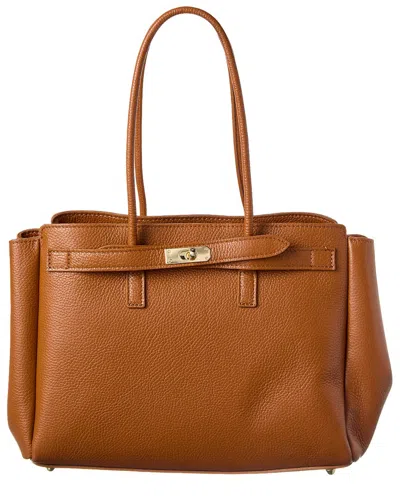Isabella Rossetti Arden Leather Handbag In Brown