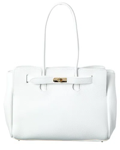 Isabella Rossetti Beatrix Leather Handbag In White