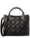 Isabella Rossetti Blair Quilted Leather Tote In Black