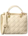 Isabella Rossetti Blair Quilted Leather Tote In Sand
