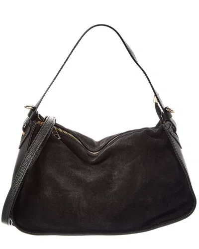 Isabella Rossetti Brooke Suede Bag In Black
