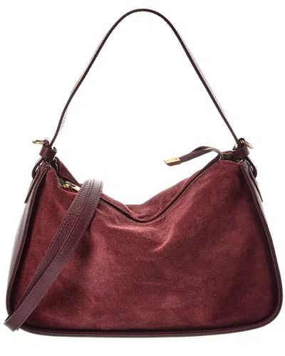 Isabella Rossetti Brooke Suede Bag In Burgundy