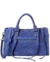 Isabella Rossetti Charlotte Suede Tote In Blue