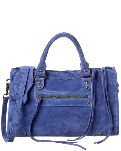 Isabella Rossetti Charlotte Suede Tote In Blue