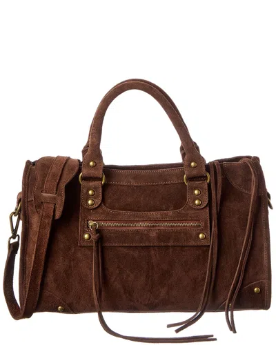 Isabella Rossetti Charlotte Suede Tote In Brown