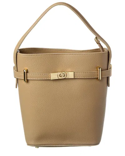 Isabella Rossetti Chiara Leather Handbag In Neutral