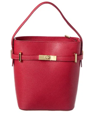 Isabella Rossetti Chiara Leather Handbag In Red