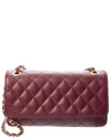 Isabella Rossetti Cleo Quilted Leather Shoulder Bag In Red