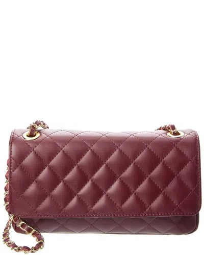 Isabella Rossetti Cleo Quilted Leather Shoulder Bag In Red