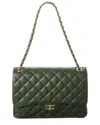 Isabella Rossetti Danielle Quilted Leather Shoulder Bag In Green