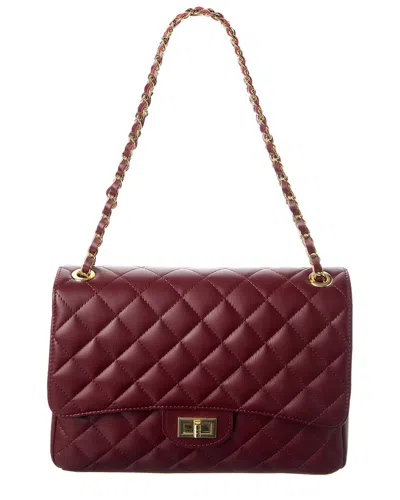 Isabella Rossetti Danielle Quilted Leather Shoulder Bag In Red