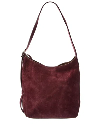 Isabella Rossetti Erica Suede Tote In Red