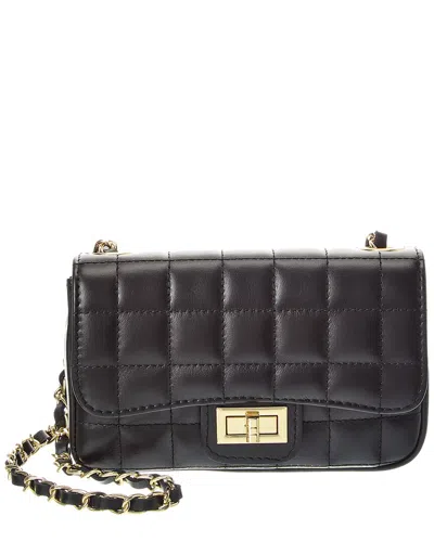Isabella Rossetti Evelyn Leather Quilted Crossbody In Black