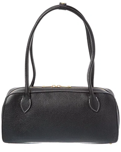 Isabella Rossetti Fleur Leather Handbag In Black