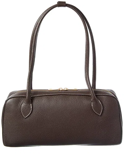 Isabella Rossetti Fleur Leather Handbag In Brown