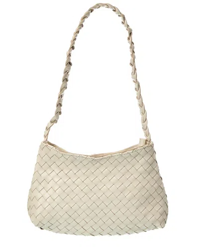 Isabella Rossetti Kaia Hand-woven Leather Shoulder Bag In Beige