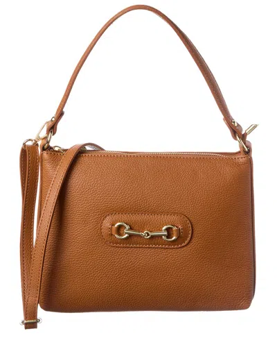 Isabella Rossetti Kalina Leather Handbag In Brown