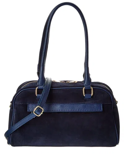 Isabella Rossetti Kiki27 Suede Shoulder Bag In Blue