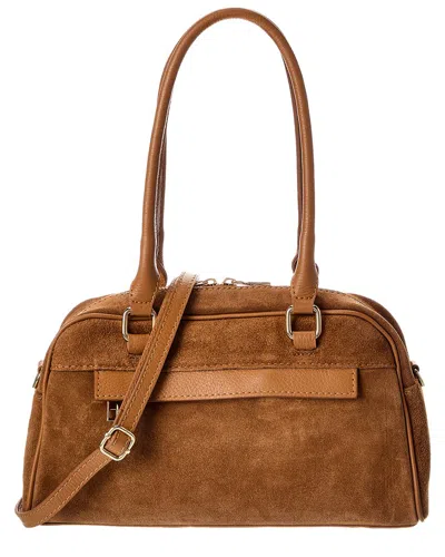 Isabella Rossetti Kiki27 Suede Shoulder Bag In Brown