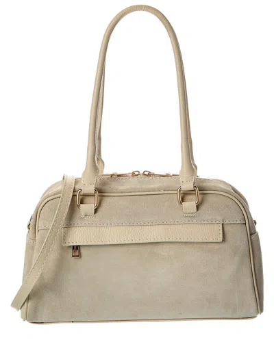 Isabella Rossetti Kiki27 Suede Shoulder Bag In Neutral