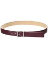 Isabella Rossetti Marina Leather Belt In Burgundy