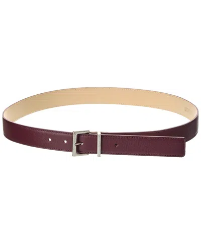 Isabella Rossetti Marina Leather Belt In Red
