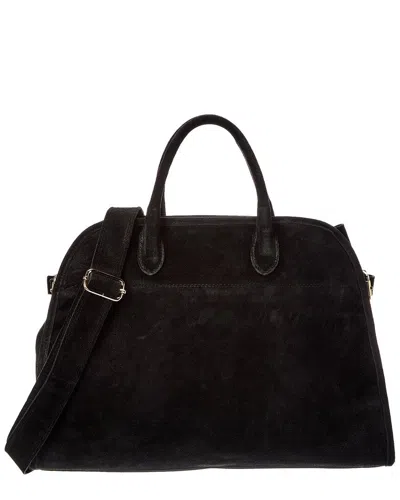 Isabella Rossetti Phoebe Suede Tote In Black