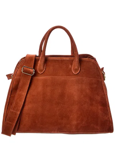 Isabella Rossetti Phoebe Suede Tote In Brown