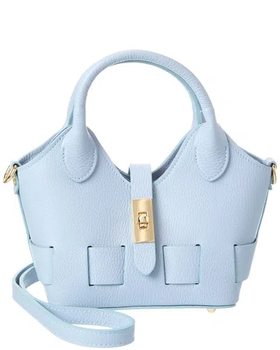 Isabella Rossetti Piper27 Leather Tote In Blue