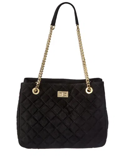 Isabella Rossetti Ravenna Suede Handbag In Black