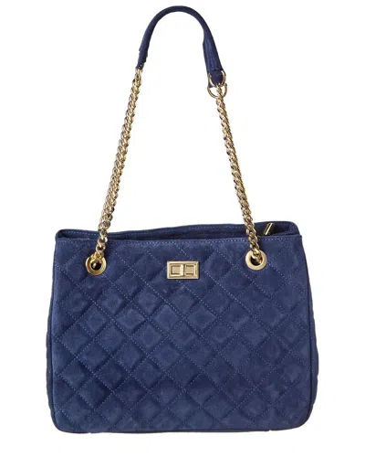 Isabella Rossetti Ravenna Suede Handbag In Orange
