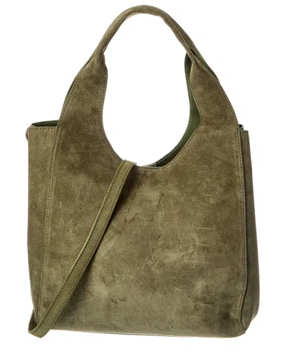 Isabella Rossetti River27 Suede Tote In Green