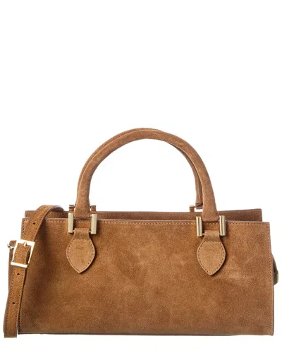 Isabella Rossetti Rosalind Suede Handbag In Brown