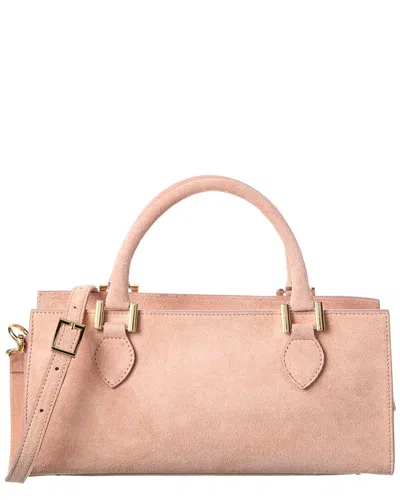 Isabella Rossetti Rosalind Suede Handbag In Pink