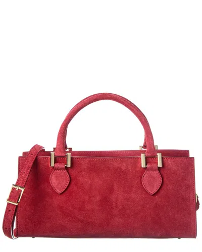 Isabella Rossetti Rosalind Suede Handbag In Red