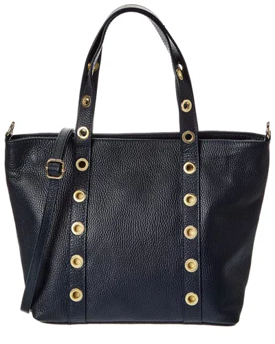 Isabella Rossetti Stella27 Studded Leather Tote In Blue