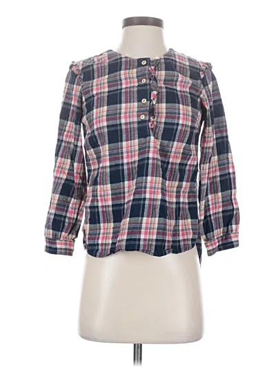 Pre-owned Isabella Sinclair 3/4 Sleeve Blouse In Blue