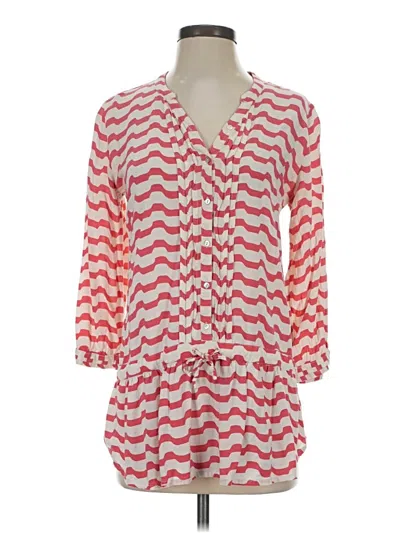 Pre-owned Isabella Sinclair 3/4 Sleeve Blouse In Red