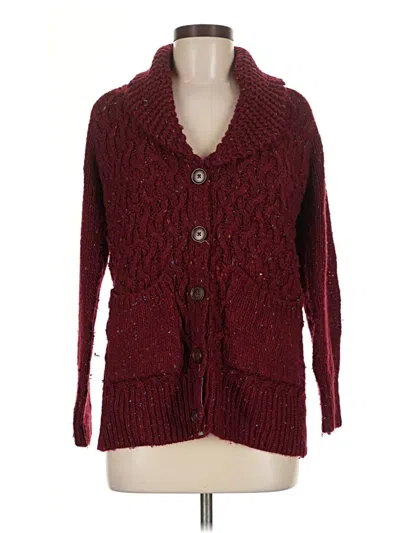 Pre-owned Isabella Sinclair Cardigan Sweater In Burgundy