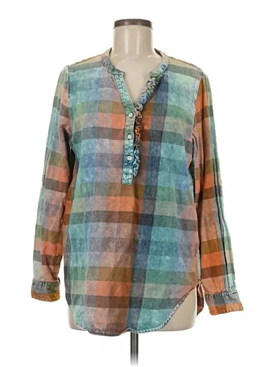 Pre-owned Isabella Sinclair Long Sleeve Blouse In Blue