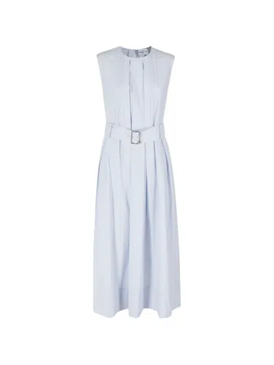 Isabelle Blanche Abito Cintura Celeste Dress In Blue