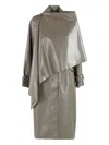 Isabelle Blanche Belted-detail Coat In Gray