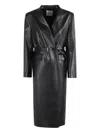 Isabelle Blanche Belted Wrap Coat In Black