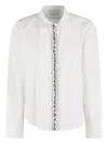 Isabelle Blanche Long-sleeved Cotton Shirt With Hidden Button Closure