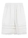 Isabelle Blanche Bermuda Shorts With Elasticized Waistband